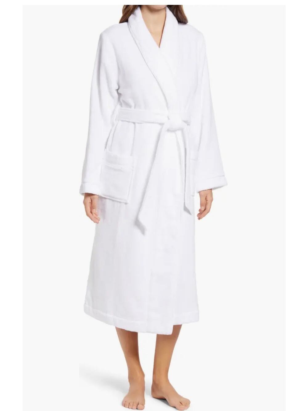 Nordstrom Hydro Cotton Terry Robe - White - Size Small (new)